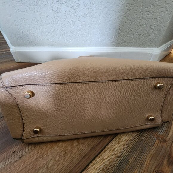 Euc Coach Margot Tan Leather Satchel Handbag Purse - Picture 8 of 14